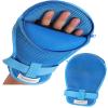 BHXANZOU Dementia Restraint Mitts - Anti-Scratch & Anti-Pull Safety Gloves for Elderly, Washable & Reusable with Finger Separation Design1Pce Blue view 1