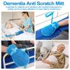 BHXANZOU Dementia Restraint Mitts - Anti-Scratch & Anti-Pull Safety Gloves for Elderly, Washable & Reusable with Finger Separation Design1Pce Blue view 4