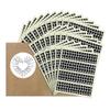 2 x .5 Rectangle Unique Heart Pattern Match Striker Stickers  100 pieces | Charcoal Match Strike Paper with Adhesive Pre-Cut in Rectangles for Easy Match Lighting | Also Available in Stripes, Dots, view 1