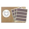 2 x .5 Rectangle Unique Heart Pattern Match Striker Stickers  24 pieces | Brown Striped Match Strike Paper with Adhesive Pre-Cut in Rectangles for Easy Match Lighting | Also Available in Stripes, view 1