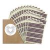 2 x .5 Rectangle Unique Heart Pattern Match Striker Stickers  100 pieces | Brown Striped Match Strike Paper with Adhesive Pre-Cut in Rectangles for Easy Match Lighting | Also Available in Stripes, view 1