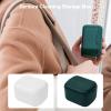 Double Layer Retainer Storage Case, Extra Large Retainer Case No Holes Denture Case Leaf Proof Mouth Guard Case with Strainer Basket Cleaning Denture Container Green view 4