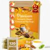 120 Bags Premium Turmeric Ginger Cinnamon Tea, Improve Digestion, Support Brain, Weight, Skin and Sleep, Eco-Conscious Tea Bags and Premium Natural Ingredients. Turmeric Ginger Herbal Tea. No Sugar, No Caffeine, No Gluten, Vegan. view 1