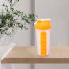 Clear Water Bottles 7 Day Pill Box Organizer with Water Bottle Weekly Dispensers Reminder Medicine Holder Portable Inserted Pill Case Bottle for Travel Gym Outdoor Orange view 2