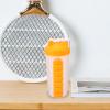 Clear Water Bottles 7 Day Pill Box Organizer with Water Bottle Weekly Dispensers Reminder Medicine Holder Portable Inserted Pill Case Bottle for Travel Gym Outdoor Orange view 4