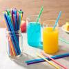 [100 Pcs] Biodegradable Compostable Disposable Colorful Straws - PLA Plant Based Drinking Straws for Juice Coffee Cocktail Cold Drinks (8.25" LongX0.23" Wide) view 4