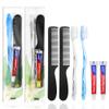 30 Pack Disposable Toothbrushes with Toothpaste and Comb for Homeless Individually Wrapped,10g Travel Toothpaste,7inch Black Hair Comb,Soft Bristle Toothbrush for Hotel,AirBnb,Shelter,Charity view 1