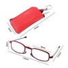+1.0~+4.0 Folding Reading Glasses With Storage Bag Key Chain, Spring Hinge,Anti Blue Light Anti-Radiation Foldable For Men Women(red,+300) view 2