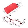 +1.0~+4.0 Folding Reading Glasses With Storage Bag Key Chain, Spring Hinge,Anti Blue Light Anti-Radiation Foldable For Men Women(red,+400) view 2