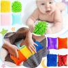 Haull 30 Pcs Sensory Mats Kids Squares Assorted Textured Beanbags Mini Baby Early Sensory Exercise Mats Autistic Tactile Pad Toys for Toddler Preschool Kindergarten Classroom Activity Gift, 2.5 Inch view 3