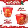 Bokon 120 Pcs 9 oz Christmas Clear Plastic Cups Dark Green and Red Christmas Disposable Wine Cups Disposable Cocktail Clear Plastic Tumblers for Xmas Parties Holiday Drinking view 2