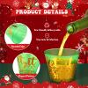 Bokon 120 Pcs 9 oz Christmas Clear Plastic Cups Dark Green and Red Christmas Disposable Wine Cups Disposable Cocktail Clear Plastic Tumblers for Xmas Parties Holiday Drinking view 3