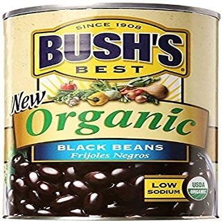 BUSH'S BEST Organic Beans, 15 Ounce Can,Canned Beans,USDA Certified Organic, Source of Plant Based Protein and Fiber, Low Fat, Gluten Free (Pack of 4)