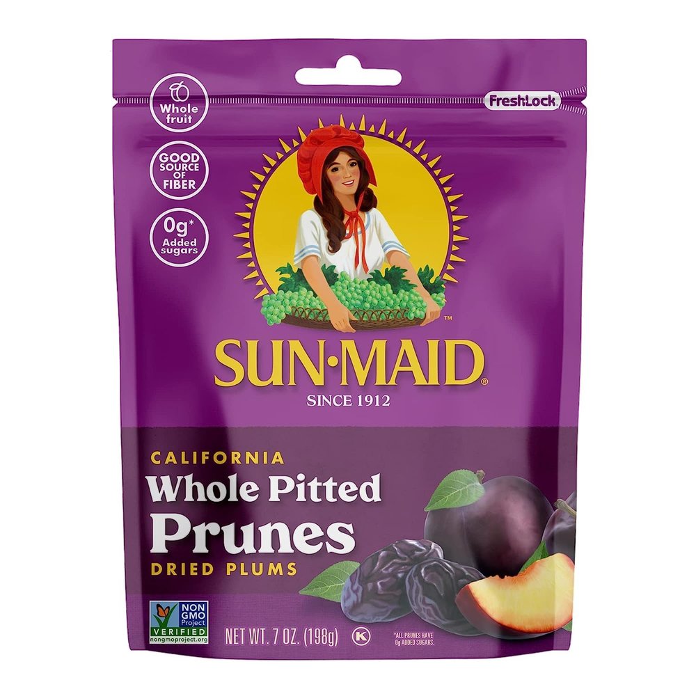 Sun-Maid | California Pitted Prunes | 7 Ounce Resealable Bag (Pack Of 6)