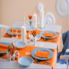Sun Orange 3-Ply Disposable Lunch Napkins, 125 Count  Paper Cocktail & Party Napkins for Weddings, Birthdays, Bars & Events, EU Made view 3