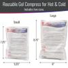 DMI Hot & Cold Reusable Gel Compress, Microwavable, Relieves Swelling and Pain, Increases Blood Flow, Warms Cold Hands & Feet, Ideal for Emergency First Aid, Pack of 2, One Small and One Large Pack view 2