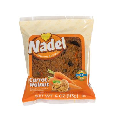Nadel - NATURALLY DELICIOUS CARROT CAKE Slices, 24 Pack, Sweet Breads & Cakes Back to School lunch snack, breakfast bar
