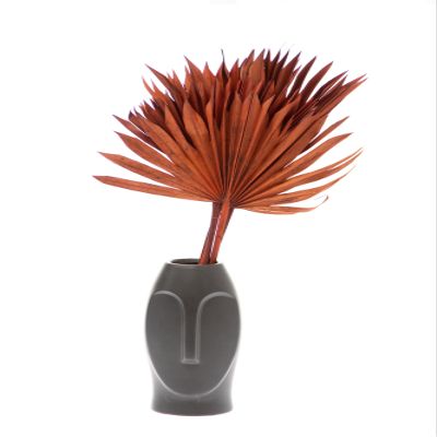 Decorative Dried Palm Sun Spears l Dried Palm Leaves l Natural Palm Fan l Dried Flowers Arrangement for Home Decor (16-19in Tall, 4-5 Stems/Bunch) (Cooper Color, 10'' Wide)