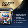 Finish Ultimate Infinity Shine Dishwasher Pods, No Pre-Rinse Dishwasher Detergent Soap Removes Burnt-On Stain, with Protector Shield & CycleSync Technology, Degreasing & Scrubbing Power, 62 Count view 2