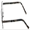 Calabria R780 Rectangular Metal Reading Glasses +2.25 Gunmetal Grey Tortoise Men Women Readers Eyeglasses w/Case view 3