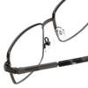 Calabria R780 Rectangular Metal Reading Glasses +2.25 Gunmetal Grey Tortoise Men Women Readers Eyeglasses w/Case view 4