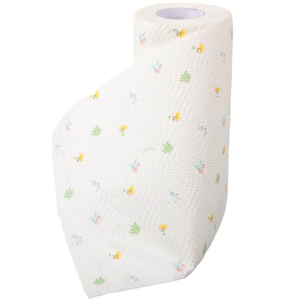 1roll Convenient Kitchen Paper Towels Absorbent Stylish and Versatile for Daily Use The Kitchen Random Printed Design for Wiping Spills and Drying Hands