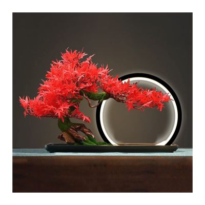 Artificial Bonsai Artificial Bonsai Simulation Fake Tree Bonsai Home Living Room Chinese Sand Table Porch Landscaping Decoration for Home Office (Color : Brass)