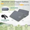 KAAMOS Lateral Support for Wheelchair Side Guards Wheelchair Lateral Support Cushion Posture Foam Wedge Pillows Contoured Wheelchair Cushion Side Padding for Seniors Better Posture with Strap view 3