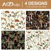 AnyDesign Wrapping Paper Black White Animal Mushroom Gift Wrap Paper Bulk Folded Flat Giraffe Fox Print Art Paper for Wedding Birthday DIY Crafts Gift Wrapping, 19.7 x 27.6 Inch,8 Sheet view 3