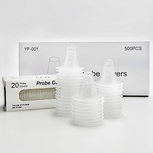 500pcs Ear Thermometer Probe Covers, Lens Filters Refill Covers for All Braun themometer Thermometer Models Digital Thermometers Disposable Covers (500)