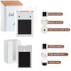 SUBEKYU Magnetic Lint Bin with Bamboo Lid and Dryer Sheet Holder Set for Laundry Room, Metal Lint Trash Can with Lid and Lint Box Magnetic for Mounting on Dryer,Wall Mount Lint Bin for Laundry Room view 2