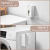 SUBEKYU Magnetic Lint Bin with Bamboo Lid and Dryer Sheet Holder Set for Laundry Room, Metal Lint Trash Can with Lid and Lint Box Magnetic for Mounting on Dryer,Wall Mount Lint Bin for Laundry Room view 4