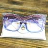 oversized square Photochromic Bifocal Reading Glasses Women bling Rhinestone Readers Sunglasses (purple, 2.5, multiplier_x) view 4