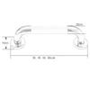FairUo Bath Wall Attachment Handrails,Grab Bar Rails Bathroom Grab Bar, round Armrests, Wall-Mounted Straight Hair Towel Rack, Sturdy Brass Shower Safety Handle for Bathtub, Toilet, Bathroom, Kitchen/ view 2