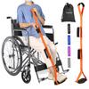 39'' Long Leg Lifter Hip Replacement,Rigid Leg Lifter Strap for Knee Replacement Surgery Recovery,Foot Lifter Easily Get in and Out of Bed,Car,Wheelchair,with Padded Loop for Hands and Feet view 1