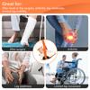 39'' Long Leg Lifter Hip Replacement,Rigid Leg Lifter Strap for Knee Replacement Surgery Recovery,Foot Lifter Easily Get in and Out of Bed,Car,Wheelchair,with Padded Loop for Hands and Feet view 3