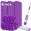6 Pack Reusable Mop Pads for Swiffer PowerMop, Power Mop Pads 15'' Microfiber Refills for Hardwood Floor Cleaning, Machine Washable Dry Wet Use for All Floor Types view 1