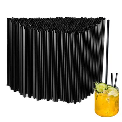 500Pcs Black Disposable Straws5.12 Straight Flat Straw,0.16 Diameter, For Kitchen,Bar,Club,Drinks, Milk, Soda, Party, Whiskey (500, 5.12'')