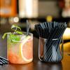 500Pcs Black Disposable Straws5.12 Straight Flat Straw,0.16 Diameter, For Kitchen,Bar,Club,Drinks, Milk, Soda, Party, Whiskey (500, 5.12'') view 4