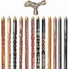 Wooden Walking Sticks and Canes Travel Collapsible for Men Women Seniors Hiking with Aluminum Lion Handle (Brown Antique, AANWS-77) (WS-09) view 1