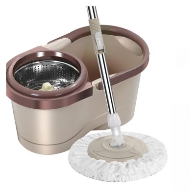 Spin Mop and Bucket Set Microfiber Spin Mop & Bucket Floor Cleaning System Reusable Microfiber Cloth Suitable for Cleaning All Kinds of Floors Microfiber Spin Mop (Color : 1, Size : 2 mop Heads)