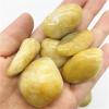 HXSCOO Natural Yellow Jade Topaz Calcite Tumbled Stone Crystal Healing Polished Gravel Irregular Stone Mineral Specimen Gemst (Size : 100g) view 2