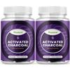 Activated Charcoal Pills Detox & Cleanse - Purifying Coconut Capsules with 1200 mg Per Serving for Bloating Relief - Active Detoxification Supplement for Body & Gut Health - 90 Count - 2 Pack view 1