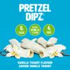 No Sugar Pretzel Sticks, Vanilla Yogurt Covered Diet Pretzel Crisps, Sweet, Salty, Crunchy Perfection, Snack and Share, 0g Sugar, 4g Fibre -1 Pack (200g) view 3