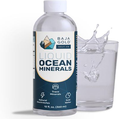 Baja Gold Liquid Trace Mineral Drops  Pure Ocean-Based Minerals for Water & Food | Unrefined Electrolytes for Balanced Taste | Mineral-Rich Saline Solution & Oral Cleanse | 12 fl oz, 90-Day Supply.