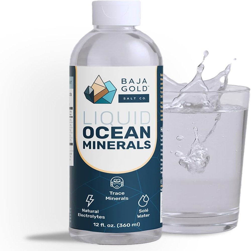 Baja Gold Liquid Trace Mineral Drops  Pure Ocean-Based Minerals for Water & Food | Unrefined Electrolytes for Balanced Taste | Mineral-Rich Saline Solution & Oral Cleanse | 12 fl oz, 90-Day Supply.