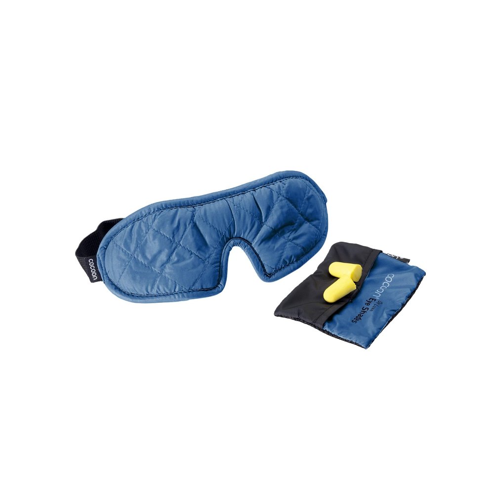 COCOON - Premium - Eye Shade, Sleep Eye Mask for Men Women, Light Blocking, Foam Ear Plugs - Indigo Blue