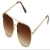 V.W.E. Metal Tear Drop Outdoor Reading Sunglasses - Spring Hinge Square - Tinted Readers Glasses (Brown, 2.00, multiplier_x) view 1