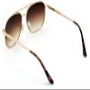 V.W.E. Metal Tear Drop Outdoor Reading Sunglasses - Spring Hinge Square - Tinted Readers Glasses (Brown, 2.00, multiplier_x) view 3