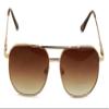 V.W.E. Metal Tear Drop Outdoor Reading Sunglasses - Spring Hinge Square - Tinted Readers Glasses (Brown, 2.00, multiplier_x) view 4